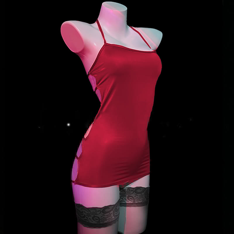 Lace-up Hollow Out Backless Lingerie Dress