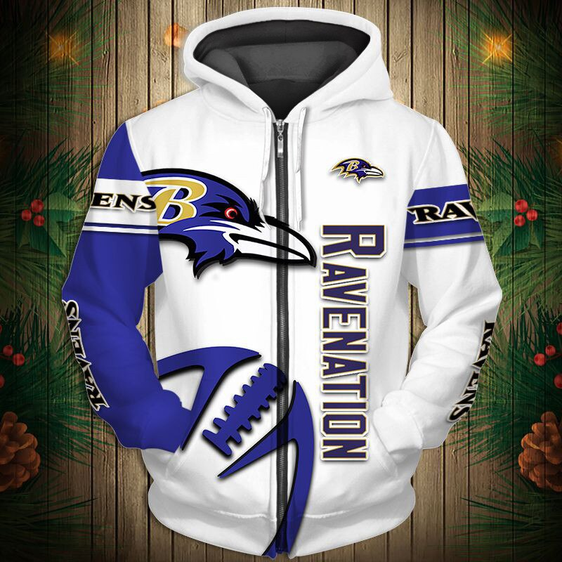 BALTIMORE RAVENS 3D HOODIE BBRR003