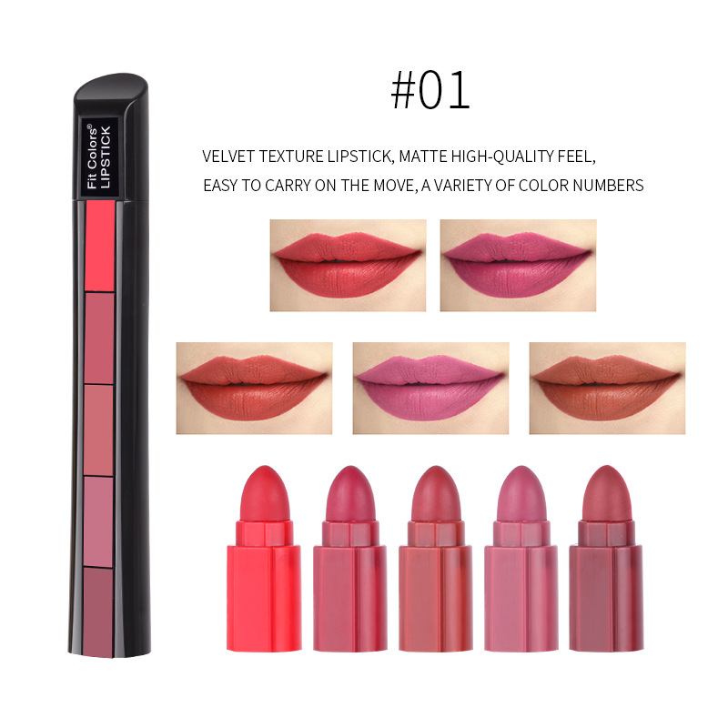 🔥Last Day 50% OFF🔥24H Long Lasting 5 In 1 Velvet Lipstick