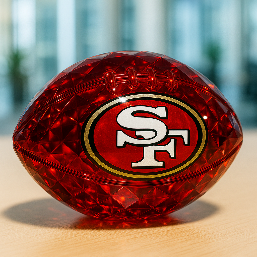 NFL Crystal Football Sculpture