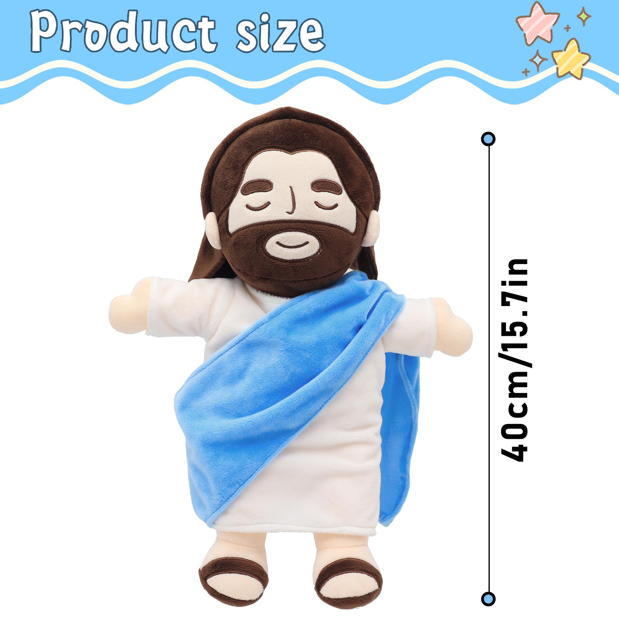 💖Heart of Jesus Toy Savior Doll  - 🤗Soothing Jesus Plush Toys with Light🕊️