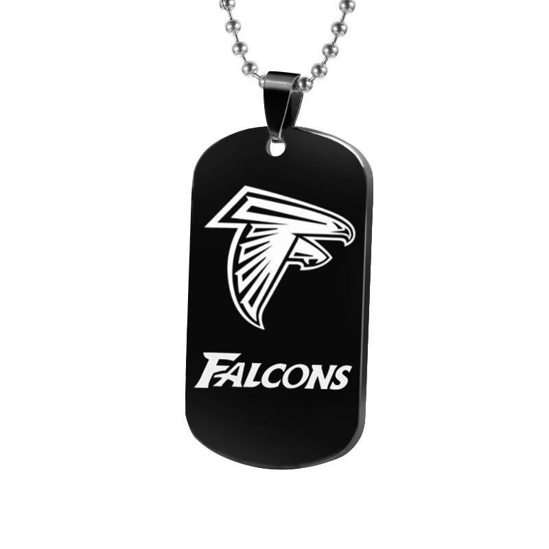ATLANTA FALCONS TITANIUM STEEL DOG TAG
