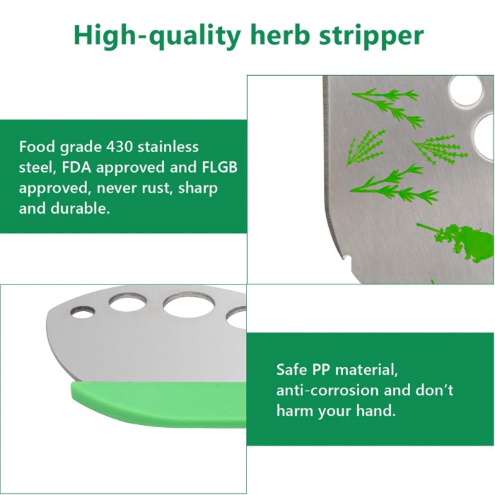 🔥On Sale🔥9 holes Stainless Steel Kitchen Herbs Leaf Stripping Tool