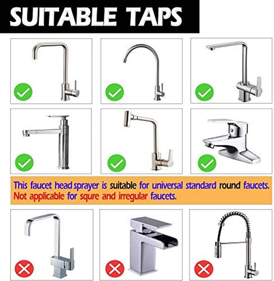 (💥45% OFF--Last Day Sale)--Upgraded 360° Rotatable Faucet Sprayer Head--BUY 3 GET 2 FREE & FREE SHIPPING