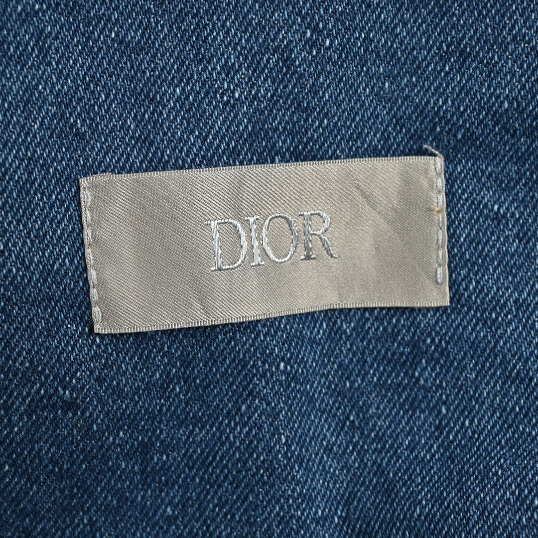 Dior 24Fw signature monogram embroidered hooded denim jacket