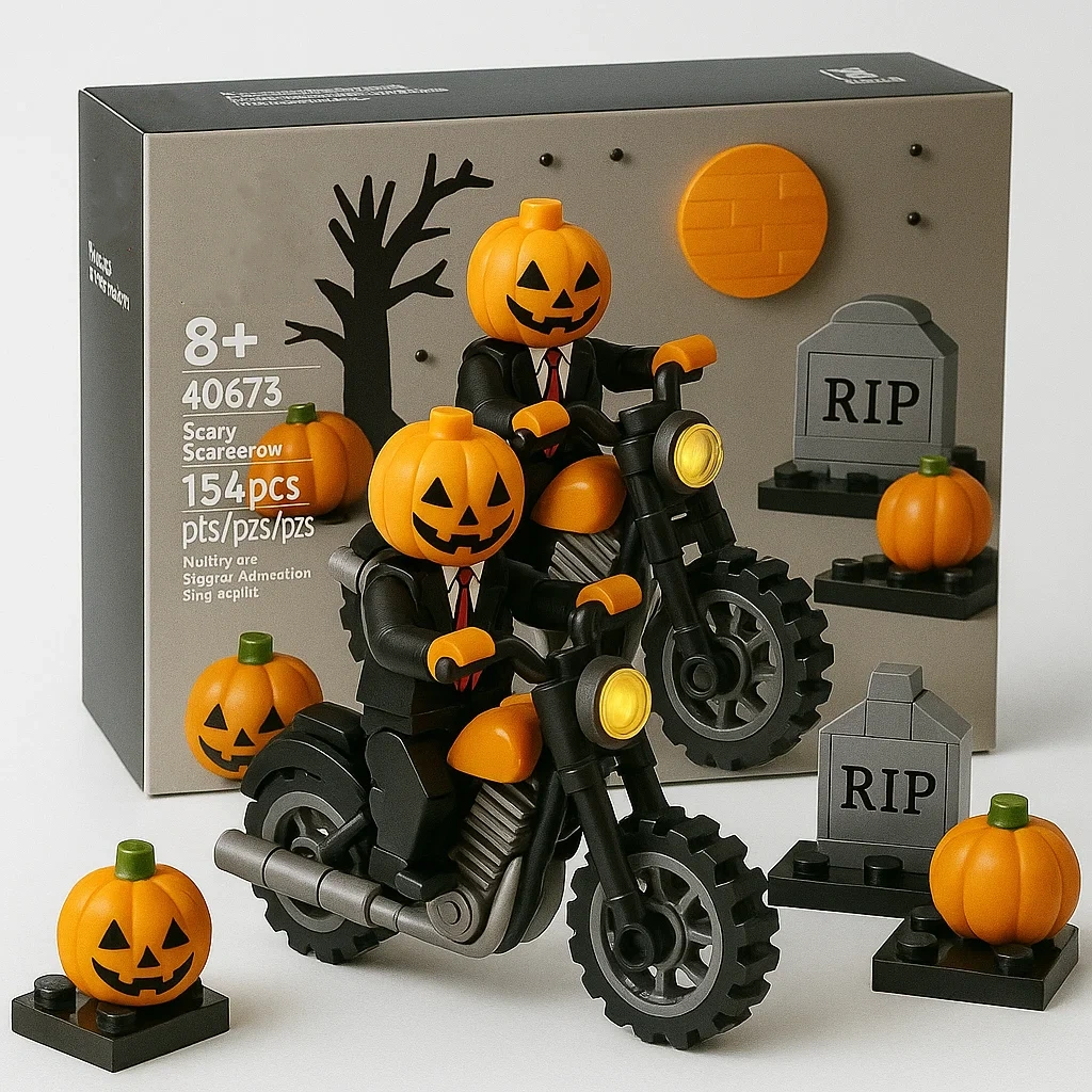 Halloween style fantasy building blocks