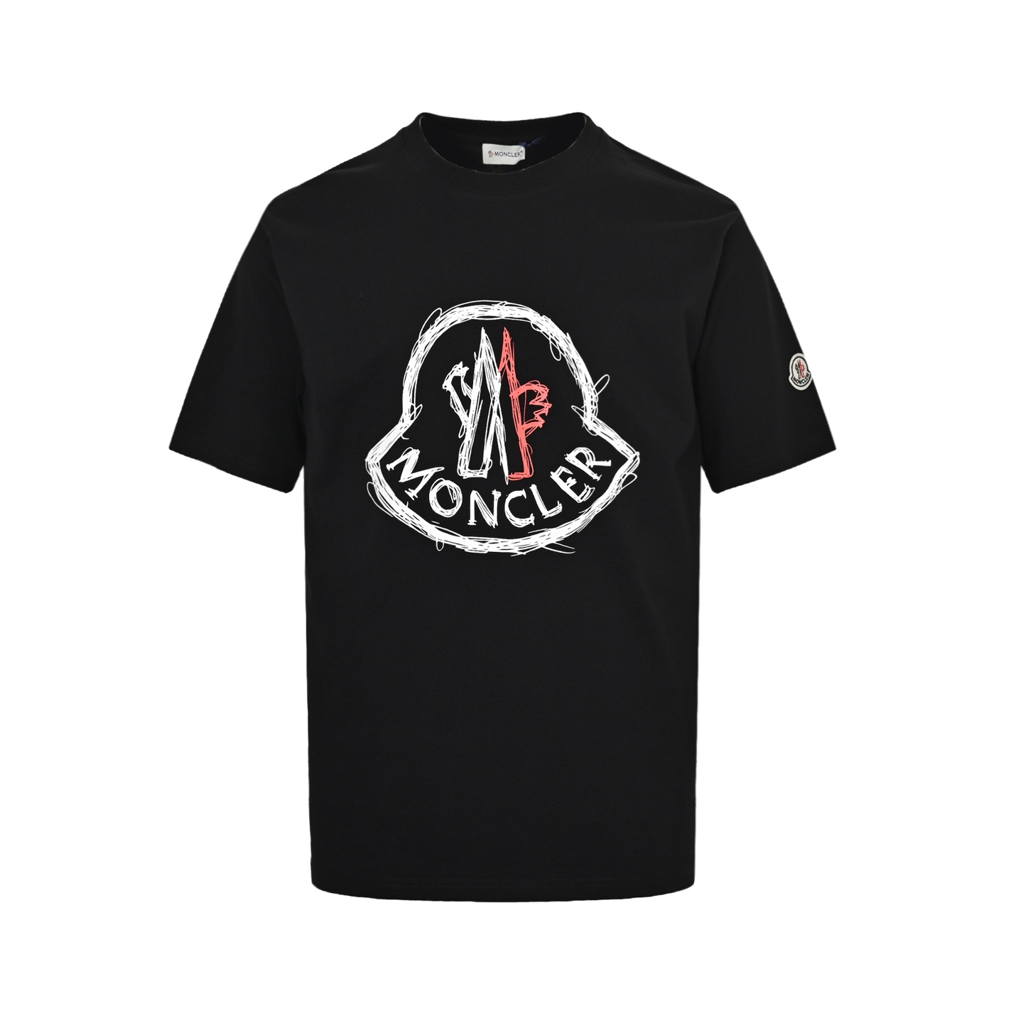 Moncler 25ss sketch hand-painted print short sleeves