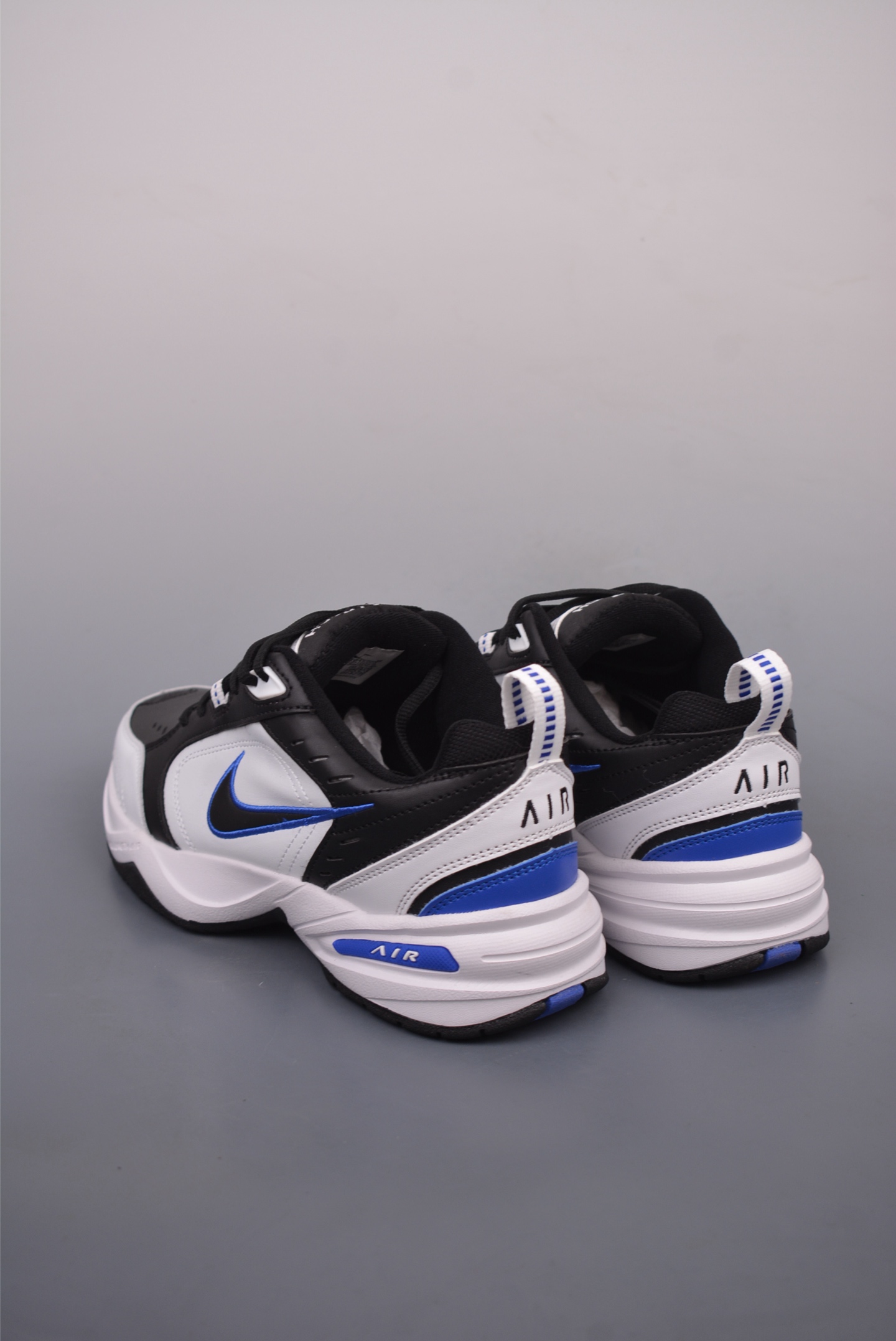 Nike Air Monarch IV Leather White Black Royal Blue 415445-002