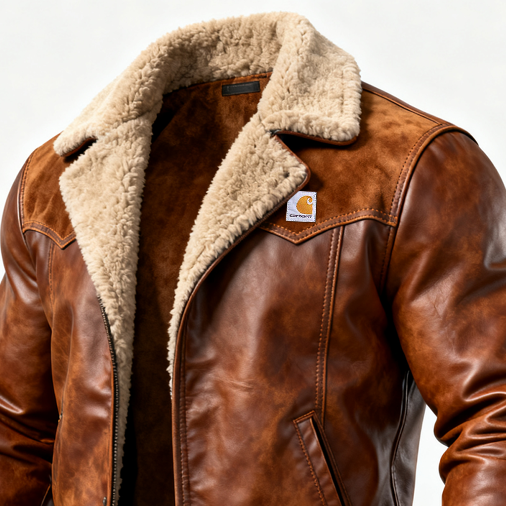 Classic Aviator Jacket With Warm Lining - Perfect For Winter And Casual Outings