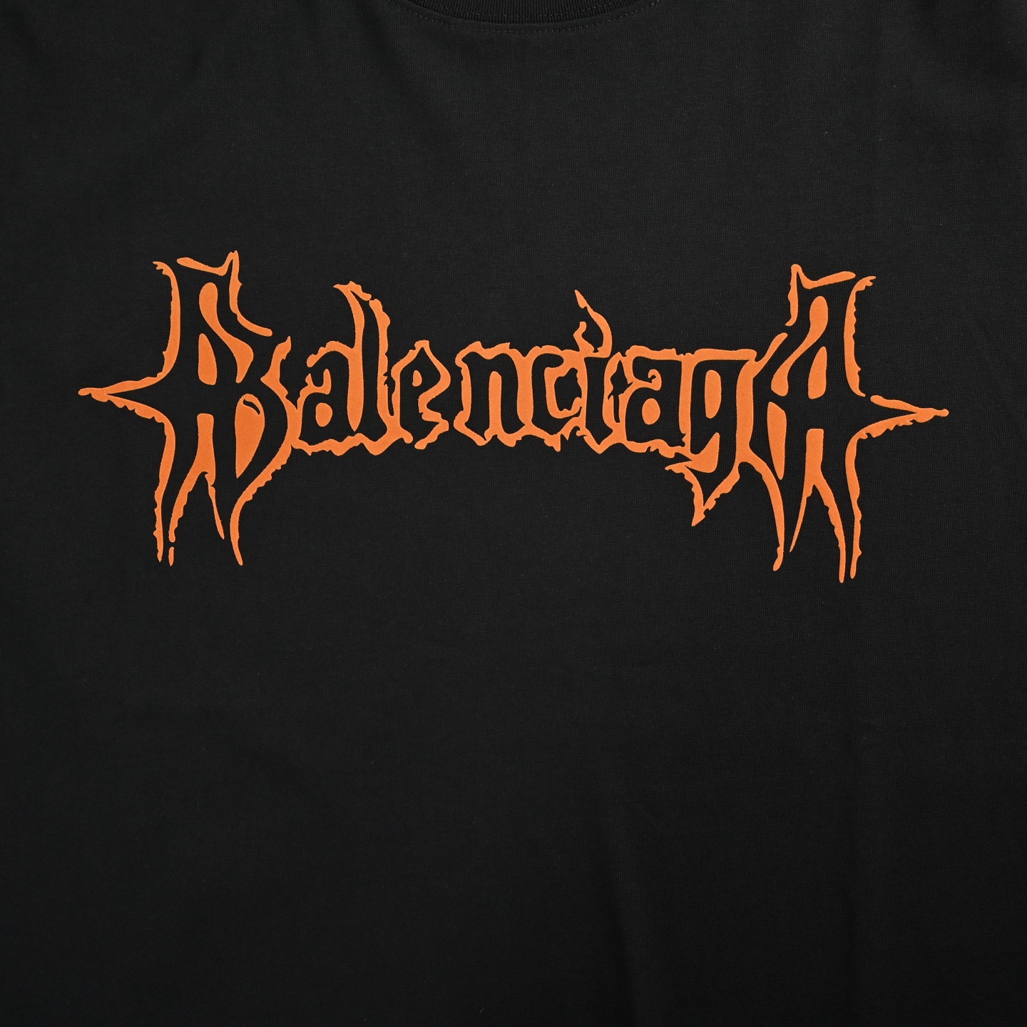 Balenciaga 25ss Sanskrit letters flocked print short sleeves