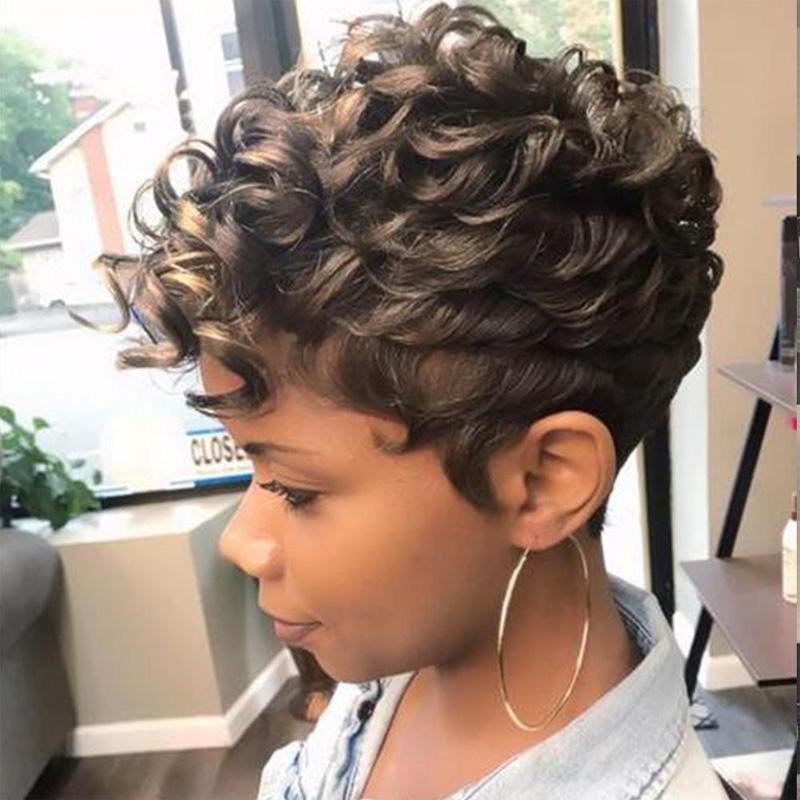 Luna 024 Gorgeous Short Afro Curly Layered African American Wig