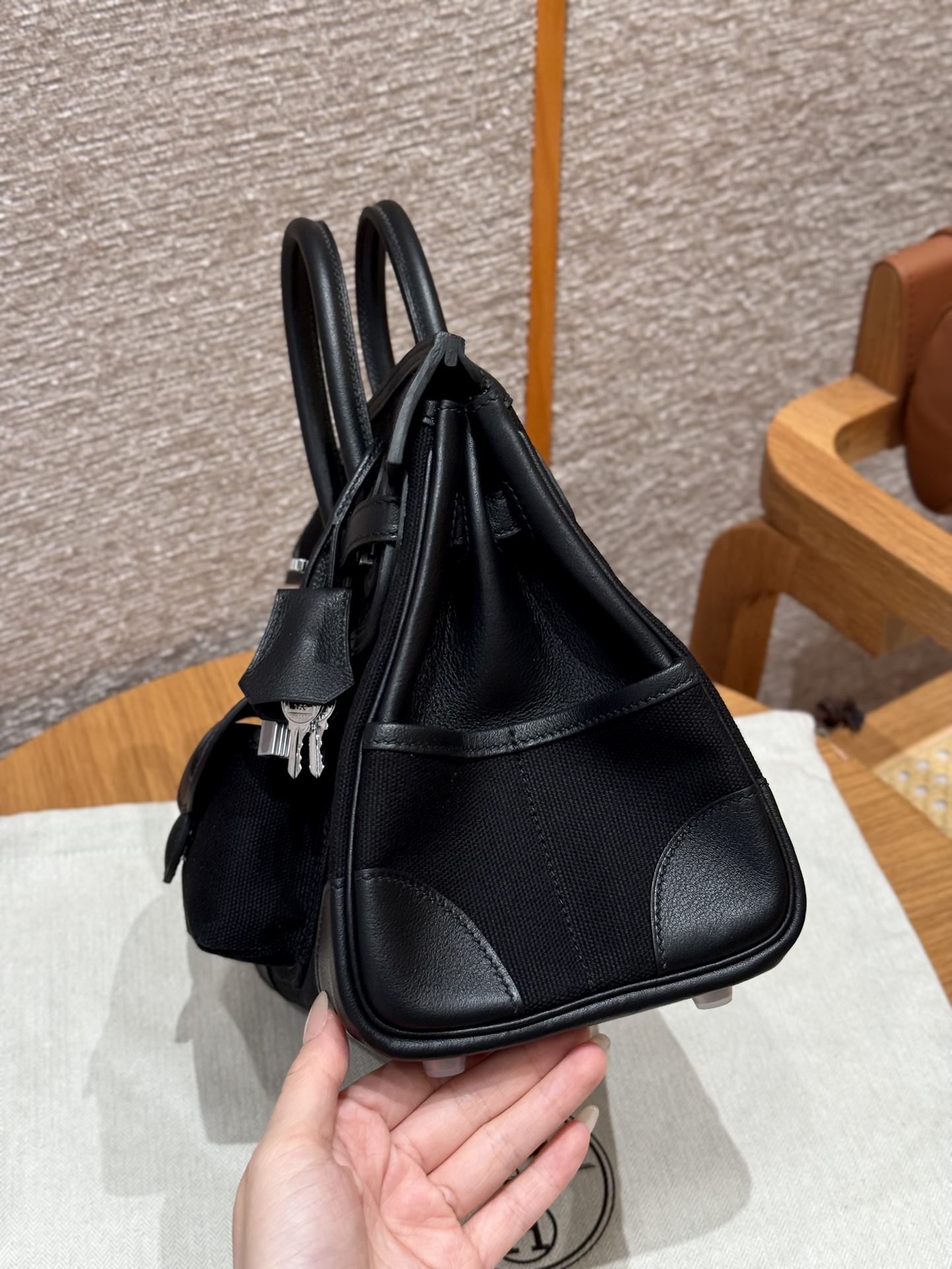 Hermès Birkin cargo 89Noir handbag (handmade to order)