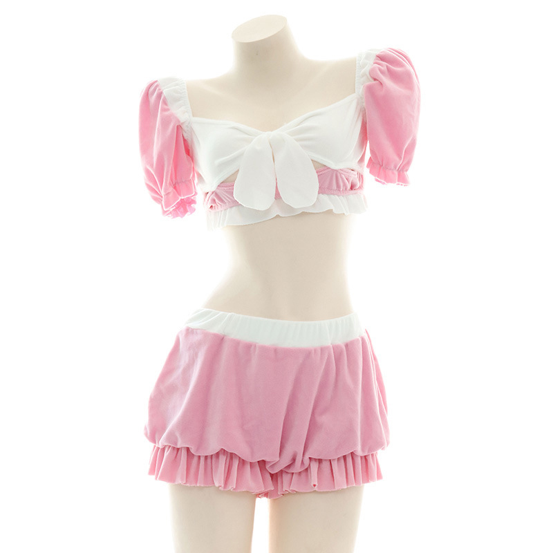 Sweet Bow Knot Maid Lingerie Set