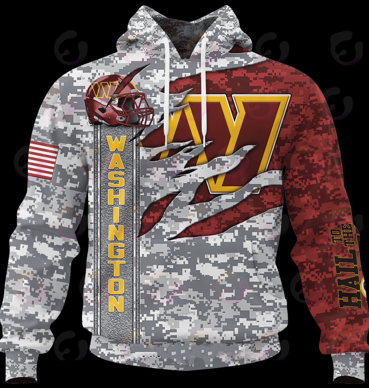 WASHINGTON 3D HOODIE CAMO US