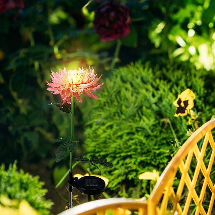 (🔥Last Day Clearance Sale-SAVE 50% OFF) Artificial Chrysanthemum Solar Garden Stake Lights-BUY 2 SETS FREE SHIPPING