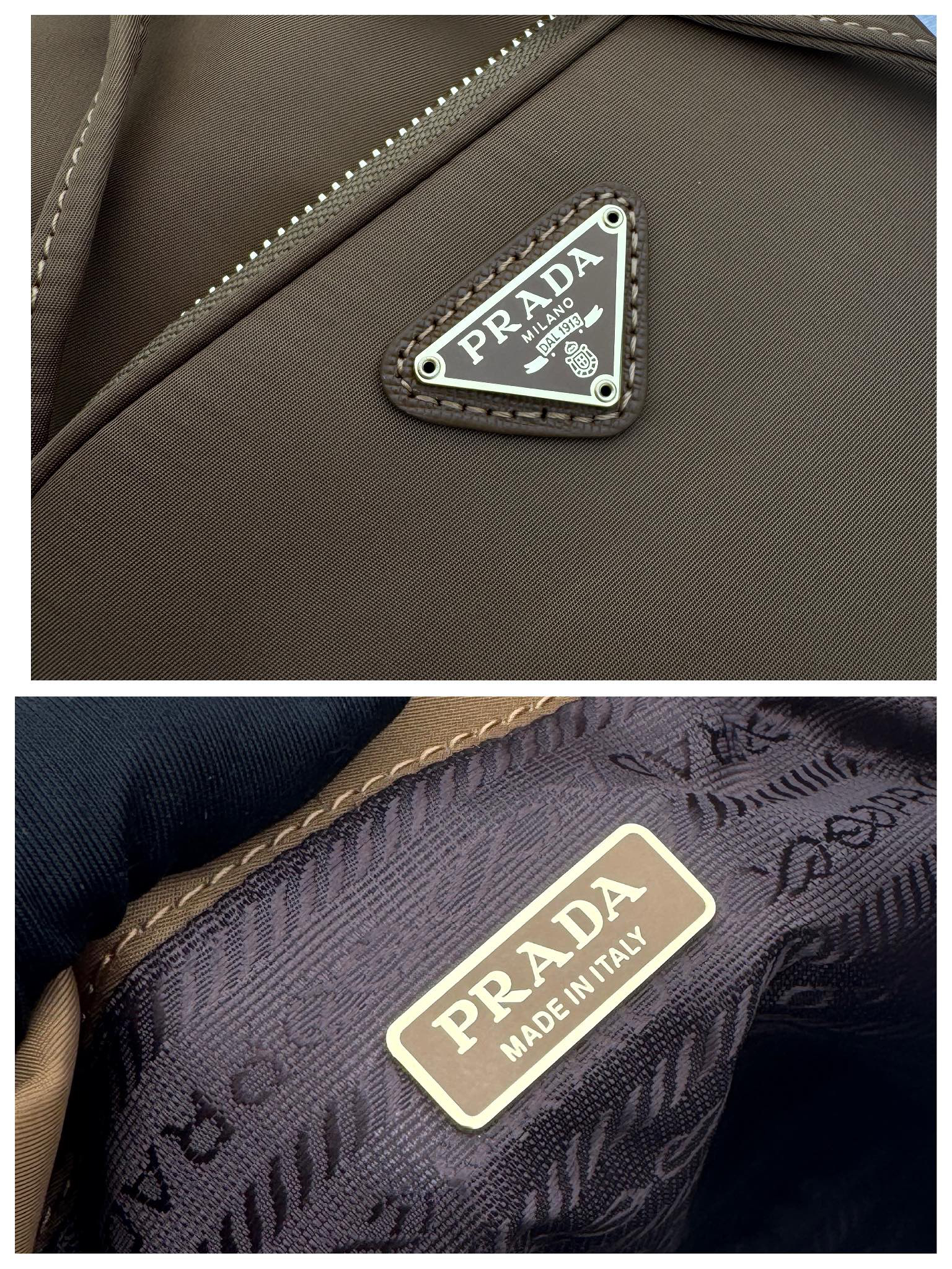 Prada Shiny Nylon Bucket Bag 1BH038