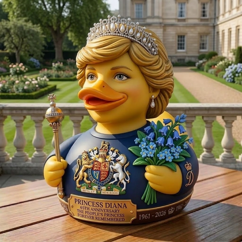 Princess Diana 65th Birthday Commemorative Duck - alzss
