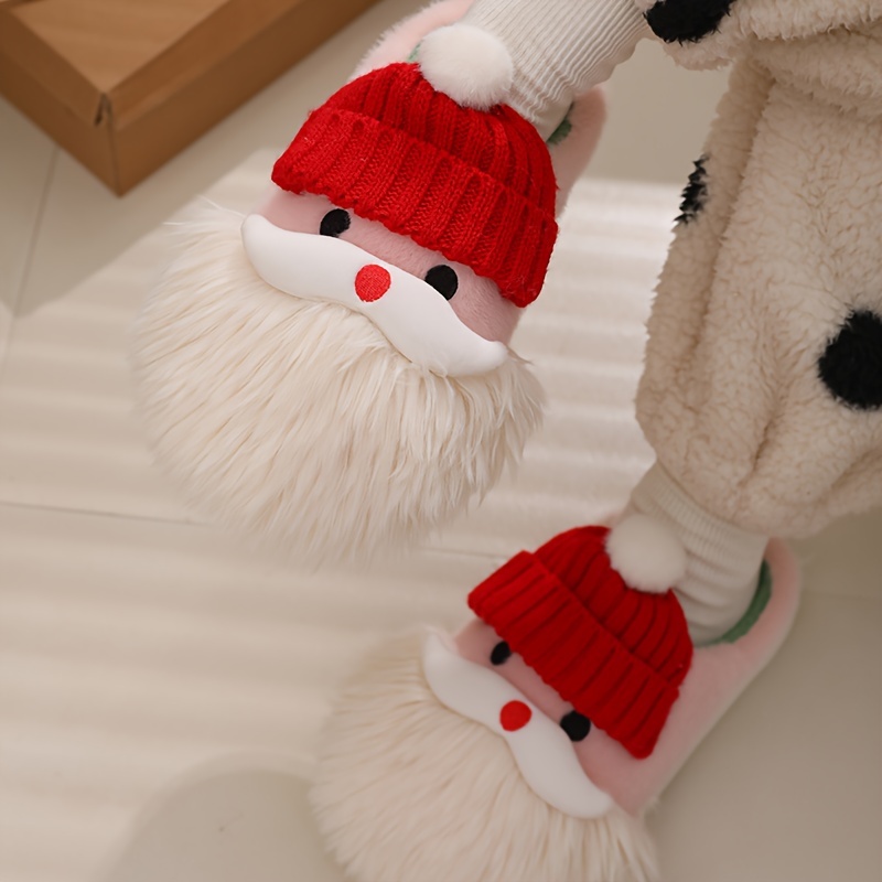 🎄Early Christmas Sale 49% OFF🎄🎅Plush Cartoon Santa Claus Slippers