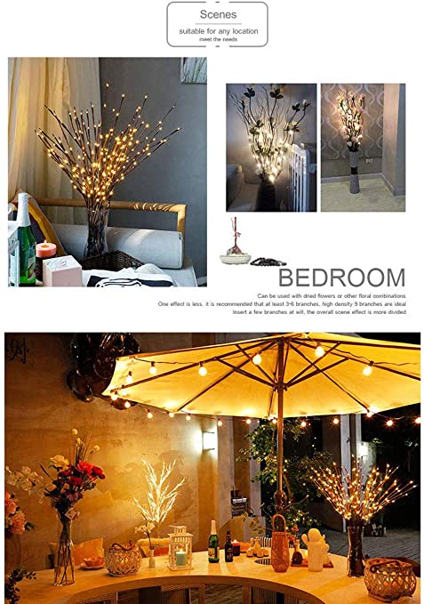 (🔥Last Day Promotion-SAVE 50% OFF)LED Decorative Twig Lights (Set of 2)-BUY 2 GET 10% OFF