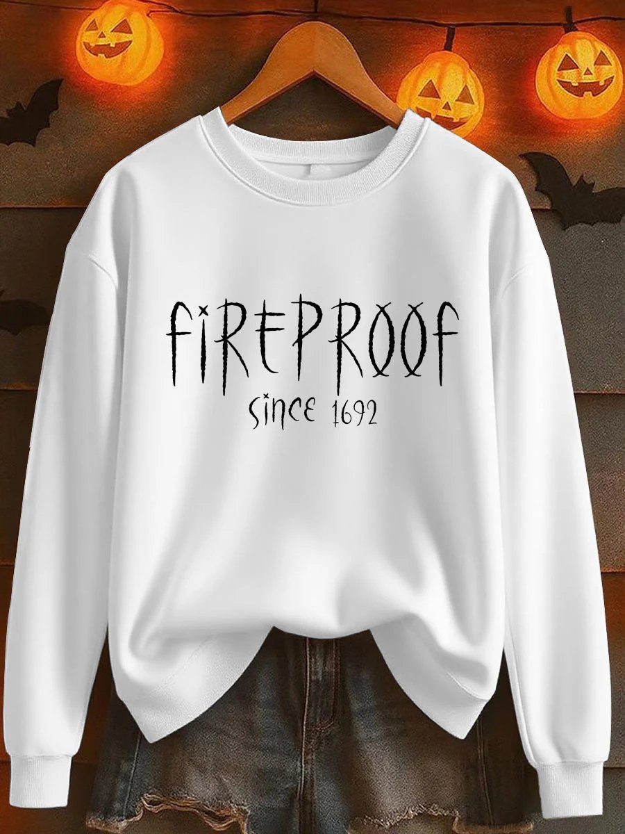 🔥Buy 3 Get 10% Off🔥Women's Halloween Fireproof Since 1692 Printed Sweatshirt