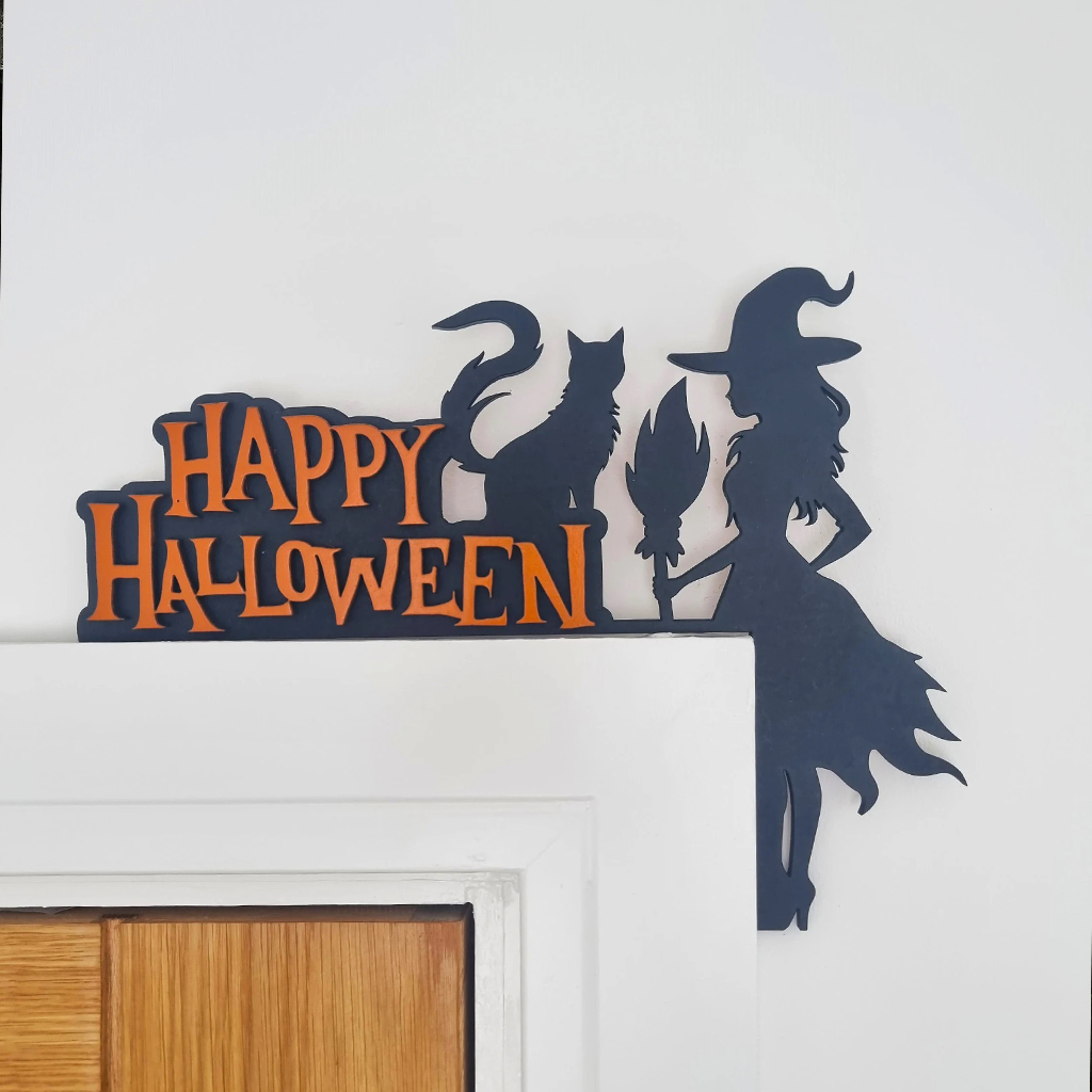 Halloween Over-the-Door Silhouette Signs – Spooky & Festive Décor