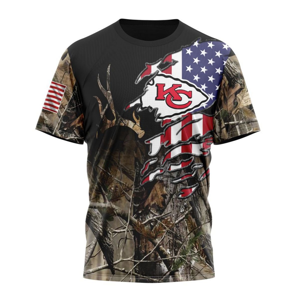 KANSAS CITY CHIEFS 3D HOODIE CAMO REALTREE HUNTING
