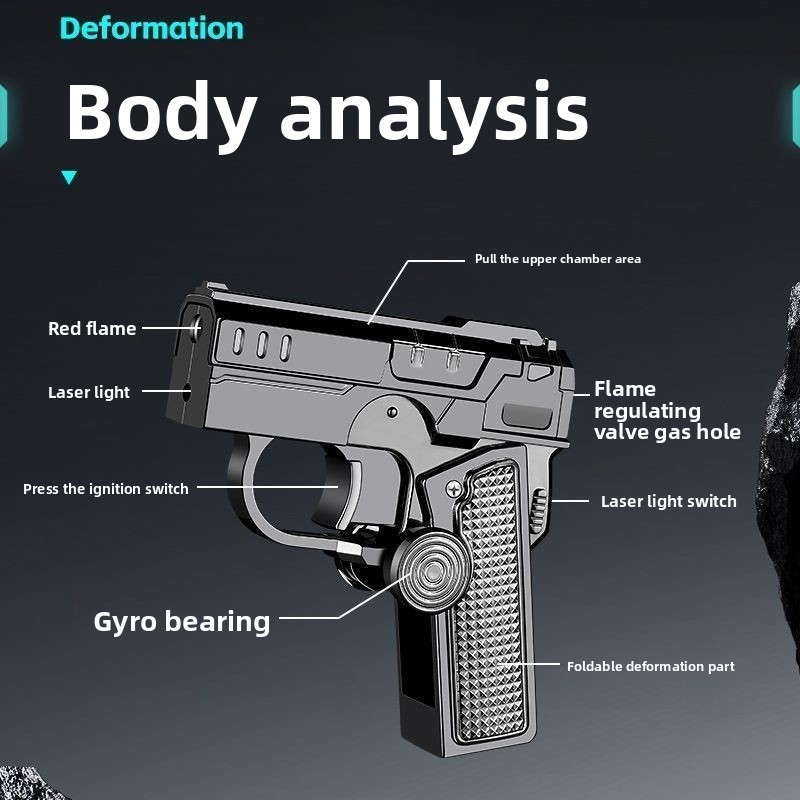 ✨Flash Sale✨Metal Folding Gun Style Inflatable Lighter