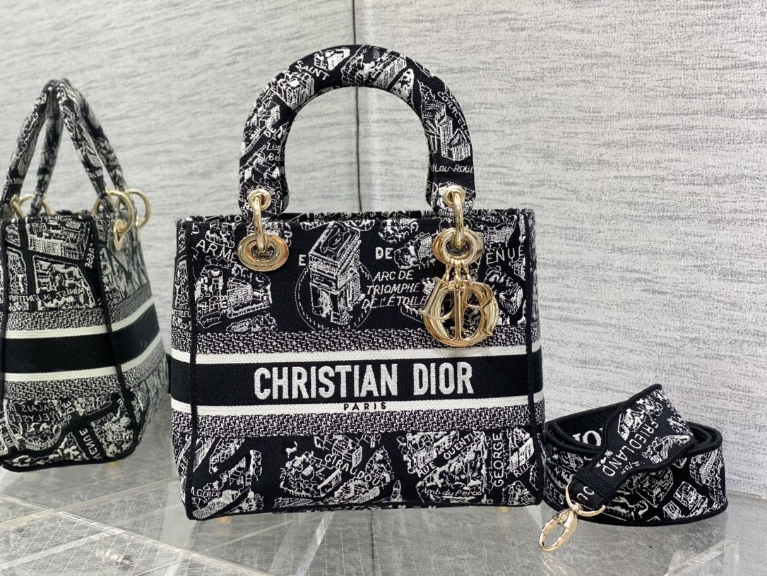 Dior CD Lady Embroidered Diana Bag 6605