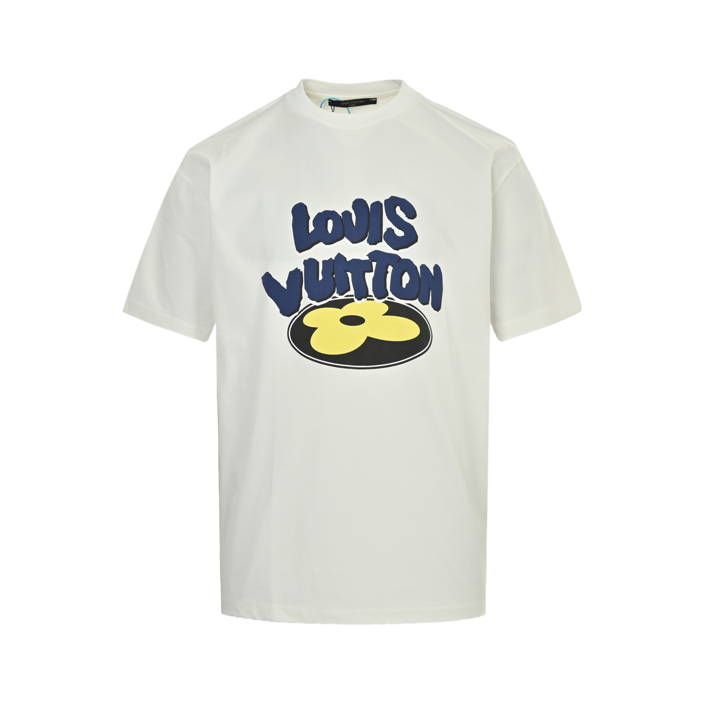 Louis Vuitton 25ss floral lettering print short sleeve
