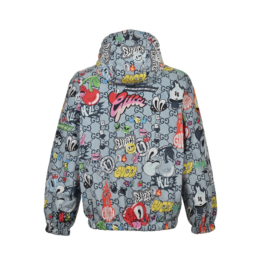 Gucci 24Fw Heart Cherry Fun Graffiti Reversible Jacket