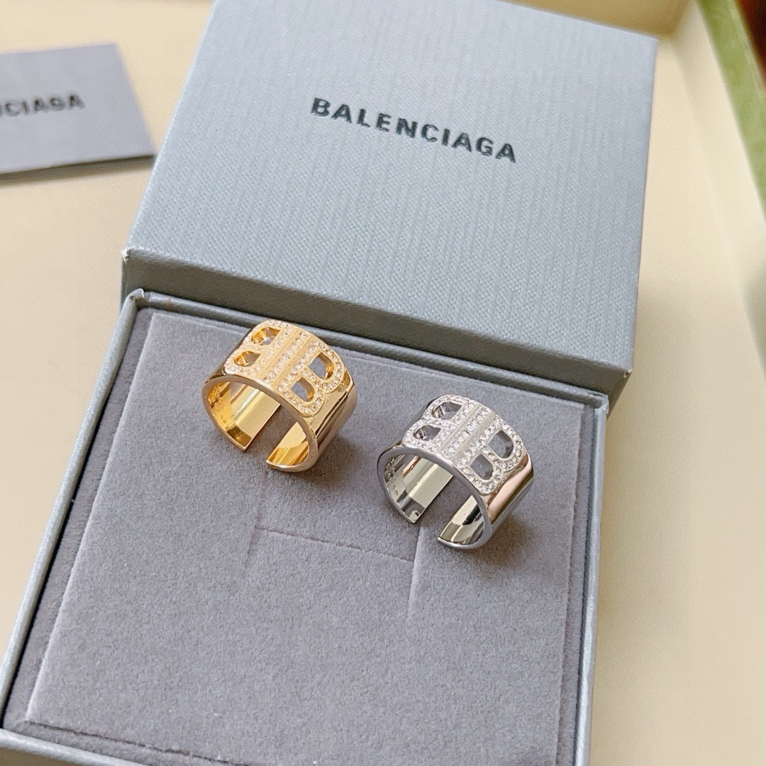 Balenciaga Hollow Diamond Ring