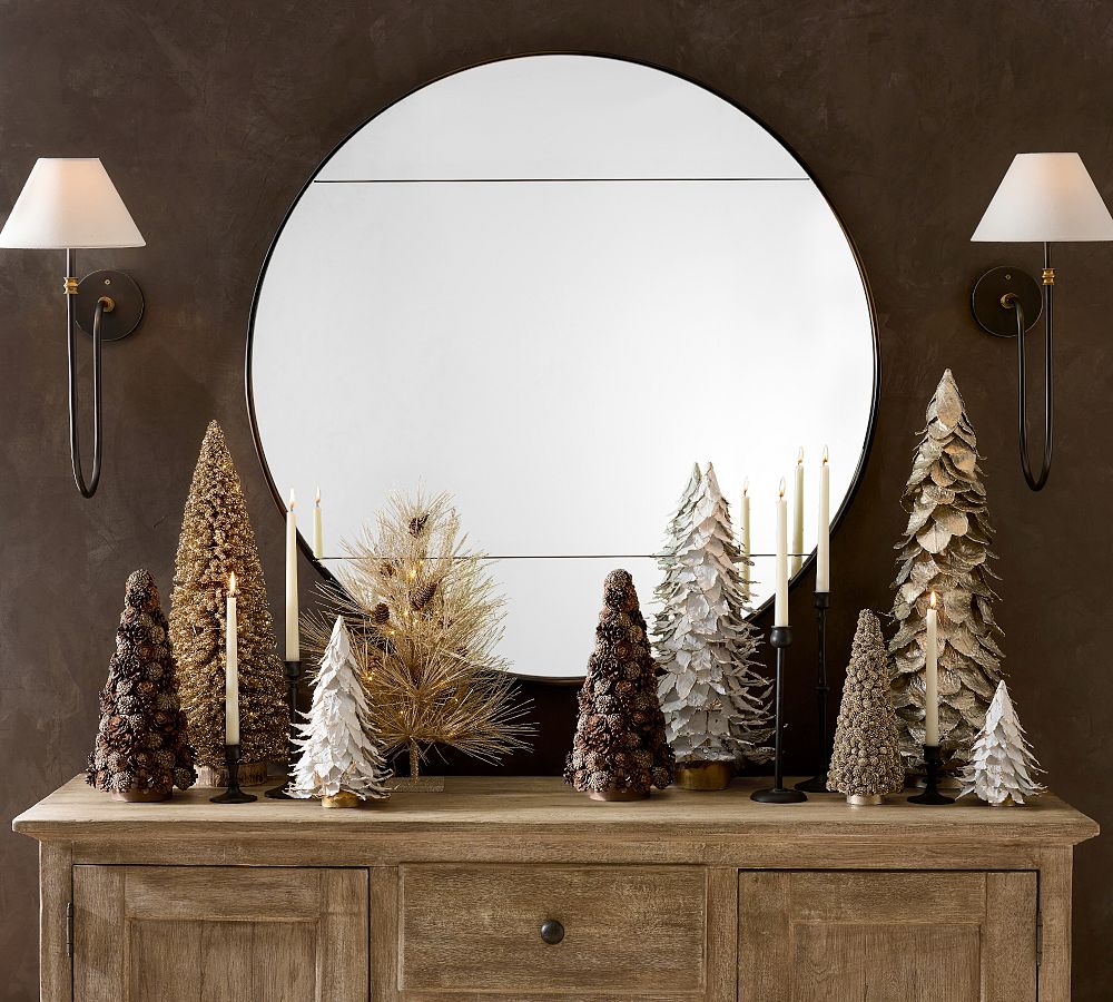 🔥CHRISTMAS ON SALE🔥Lit Tinsel Pinecone Tree