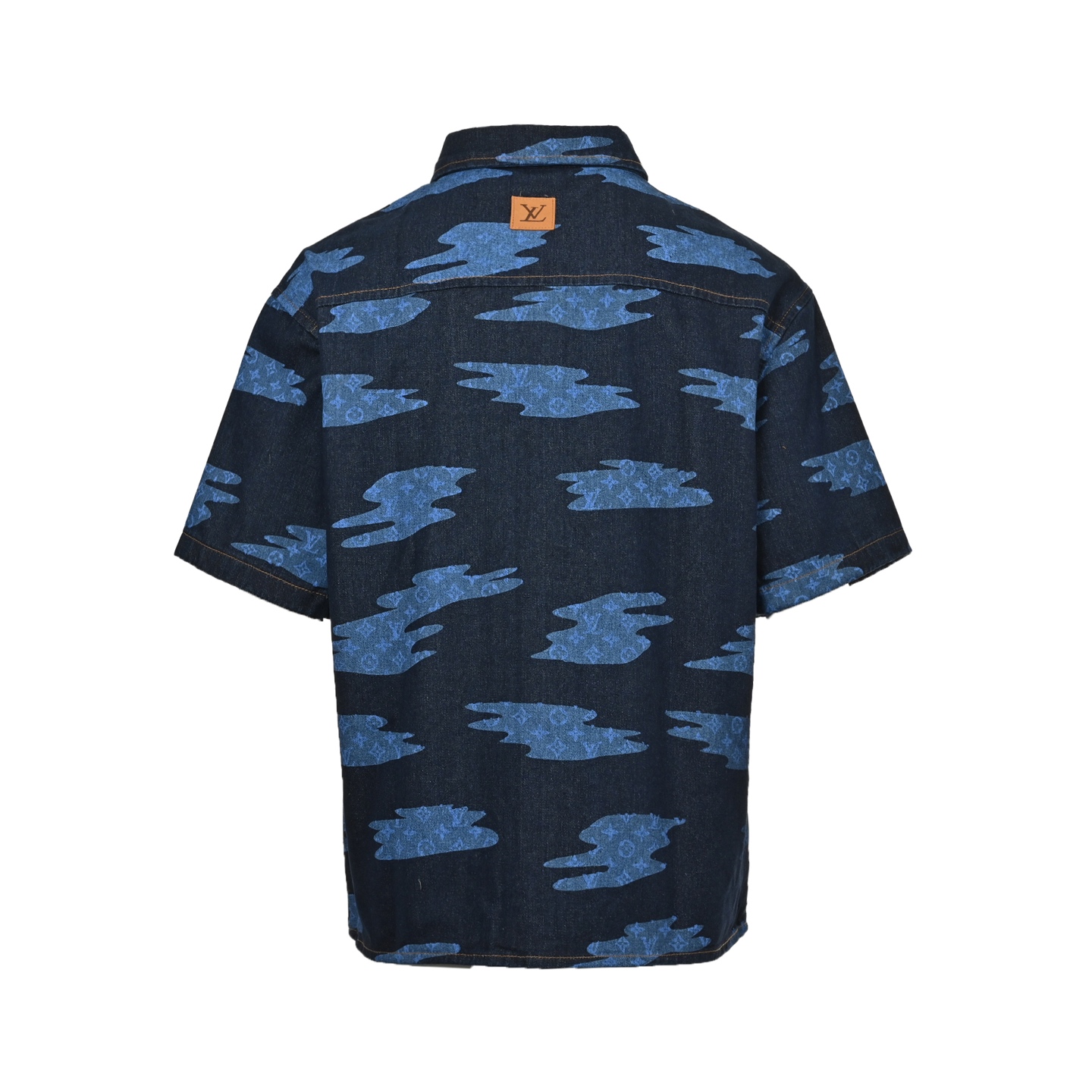 Louis Vuitton 25ss Cloud Sky Blue Denim Short Sleeve Shirt