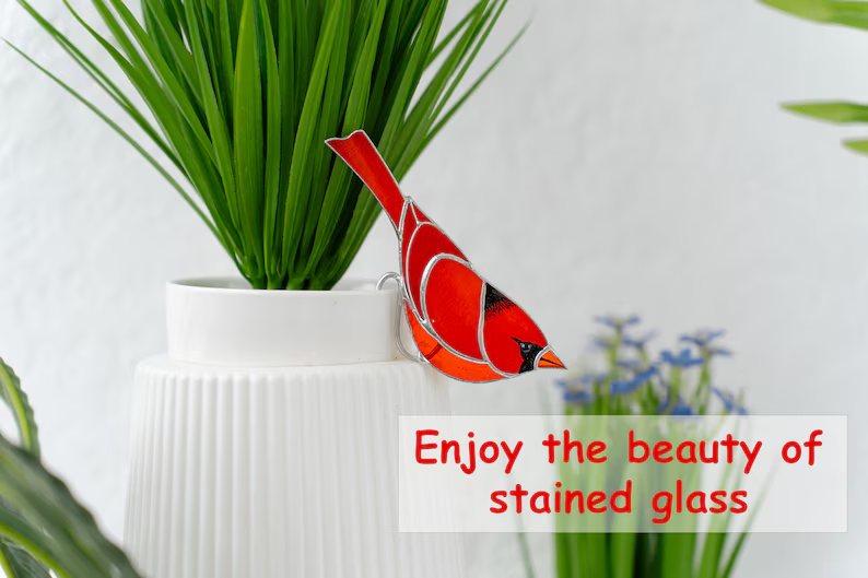 Stained Glass  Planter Decor
