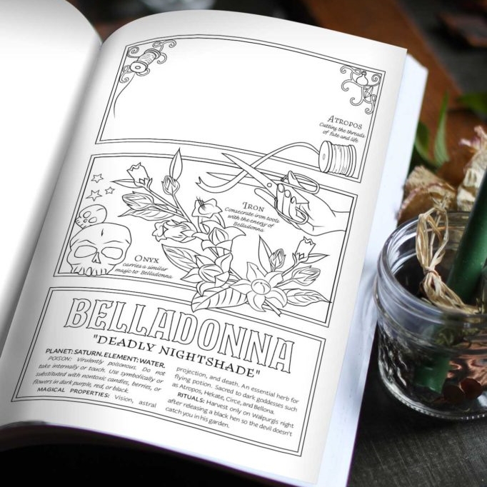 A Coloring Book of Herbal Magic - Green Witch's Herbal