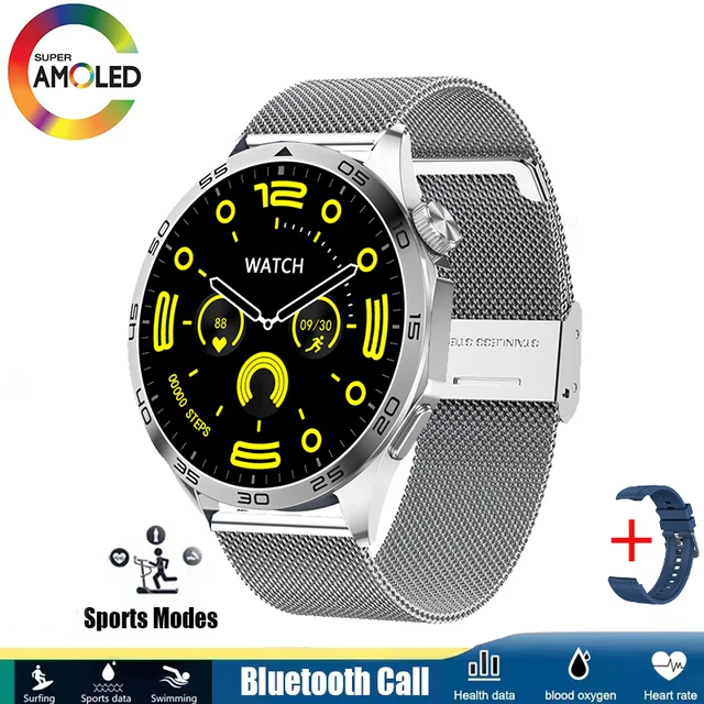 New Men's smartwatch HD Bluetooth Talk 1.43-inch full screen touch AMOLED 330Mah battery Wireless charging women's smartwatch