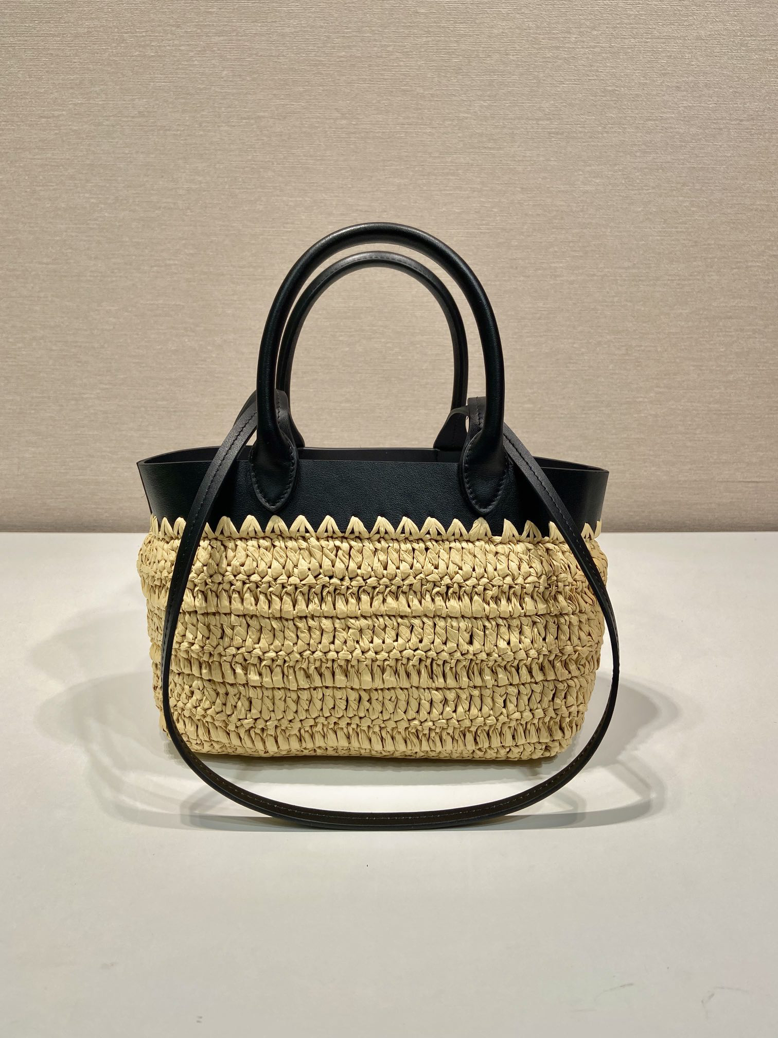 Prada woven tote bag small 1BG501