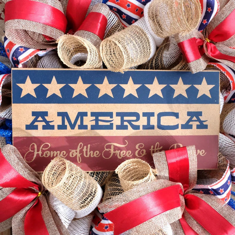 🔥[SAVE 50% OFF]--50CM/20 Inch Handmade American Patriotic Wreath -BUY 2 FREE SHIPPING