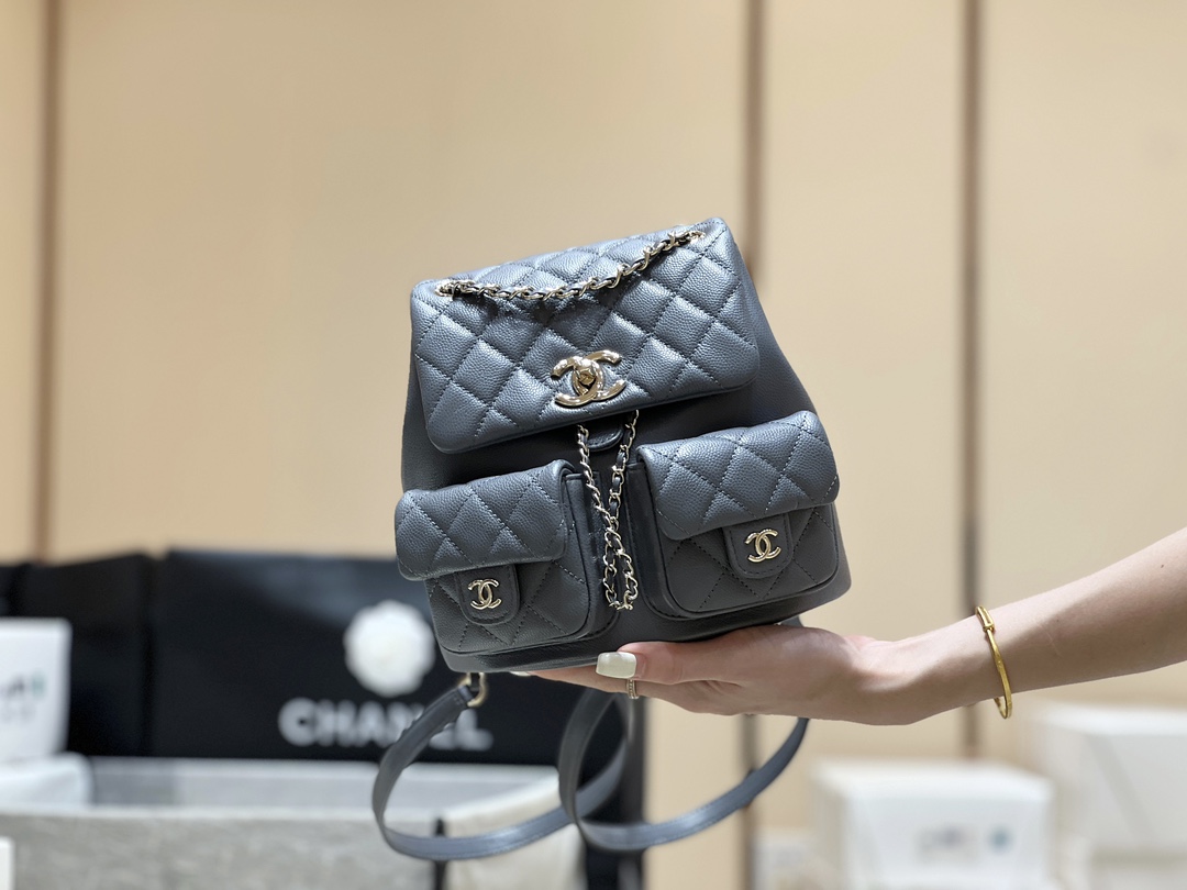 Chanel 24A duma double backpack 3860