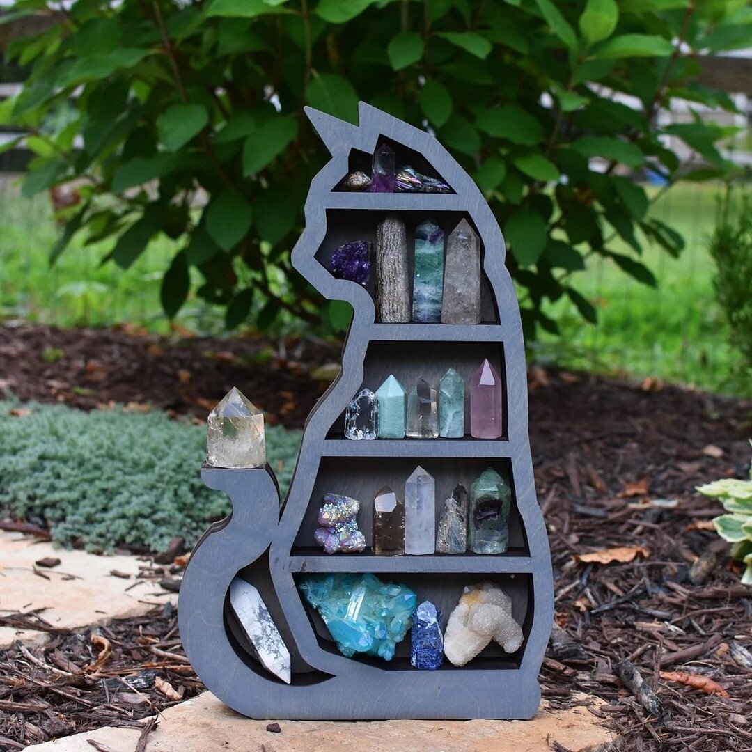 Cat in the Moon Crystal Shelf