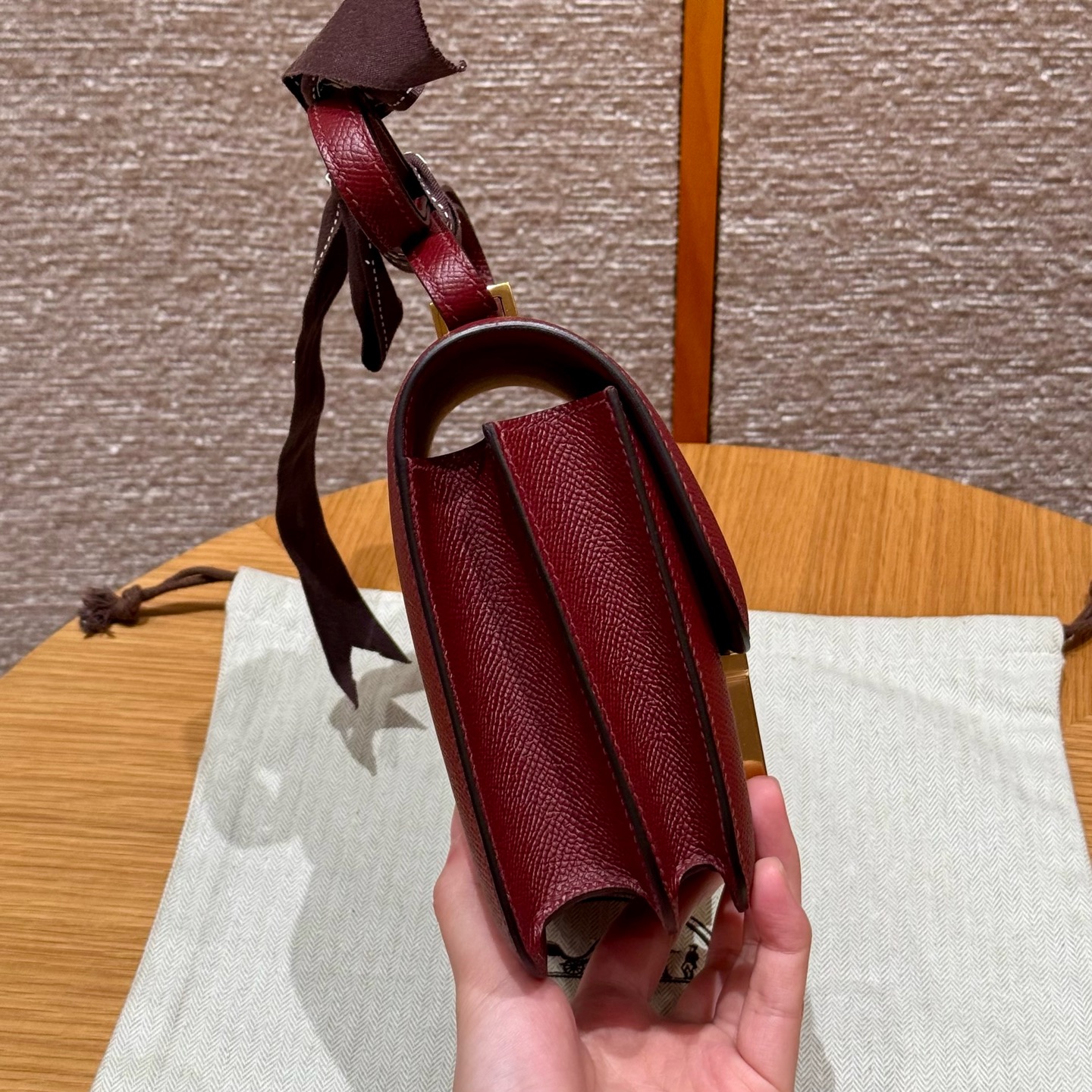 Hermes constance 55Rouge H handbag (handmade to order)