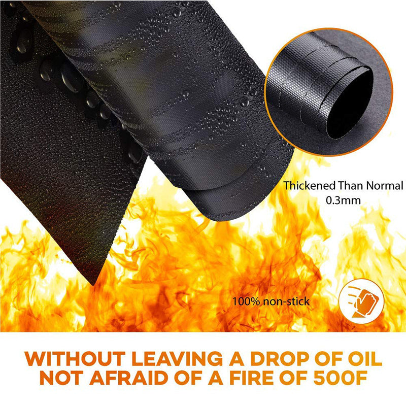 (🔥Last Day Promotion-SAVE 50% OFF)Reusable Non-Stick BBQ Grill Mats(Set of 2)-BUY 2 GET 1 FREE