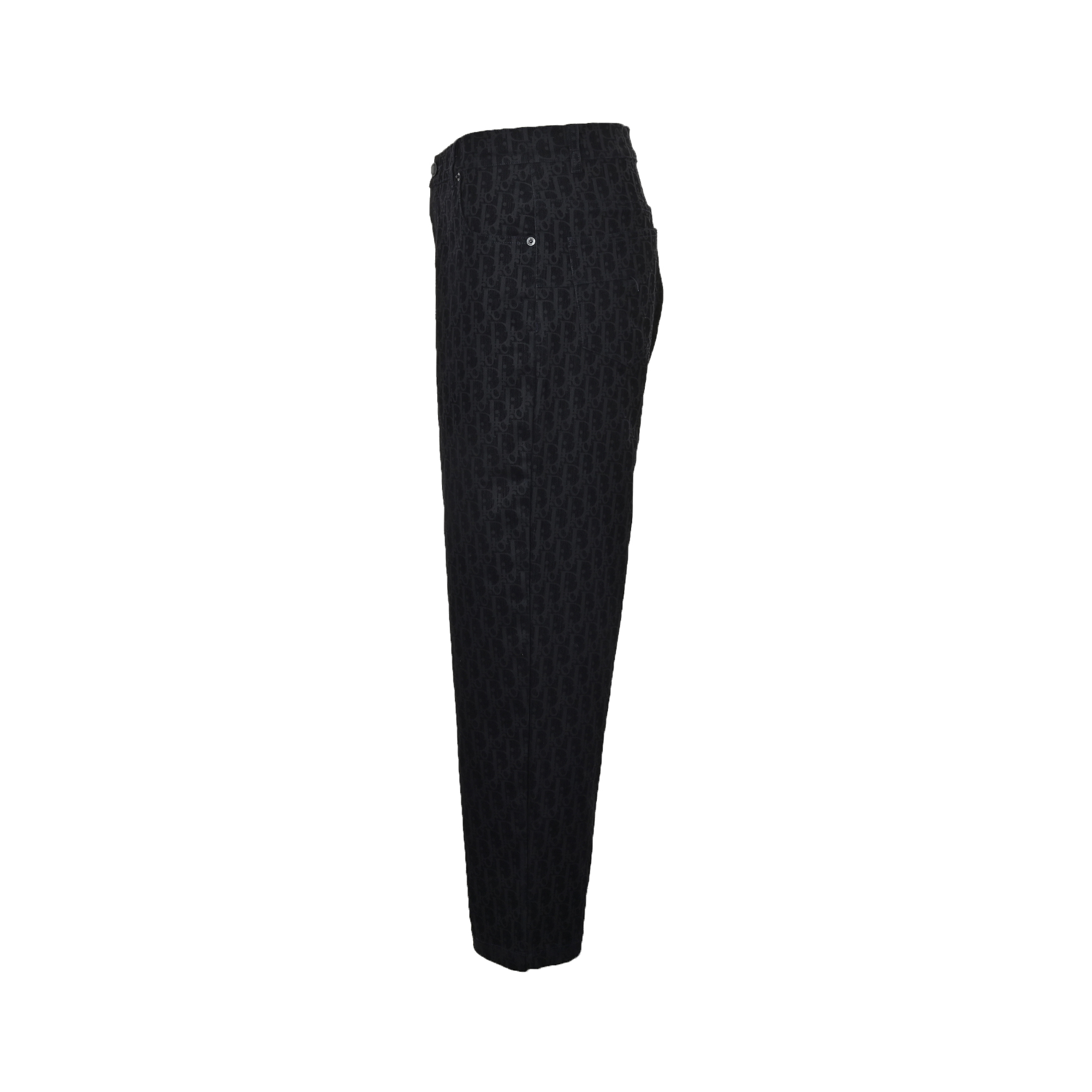 Dior 25ss Kaws co-branded snake year limited edition monogram full print denim trousers