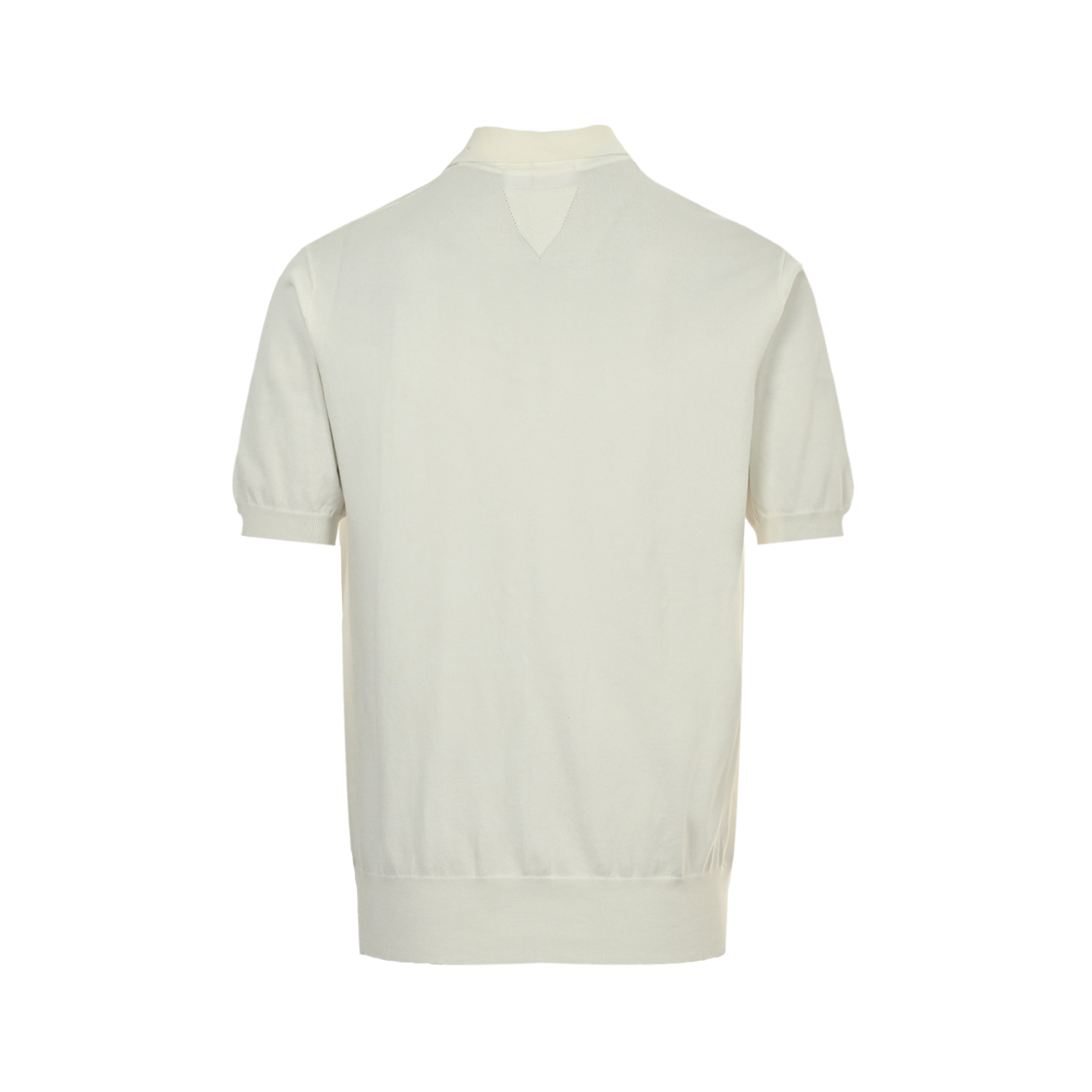 Prada 25ss Striped Cable Knit Polo Short Sleeve