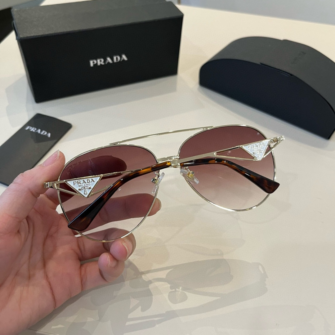 Prada round frame sunglasses