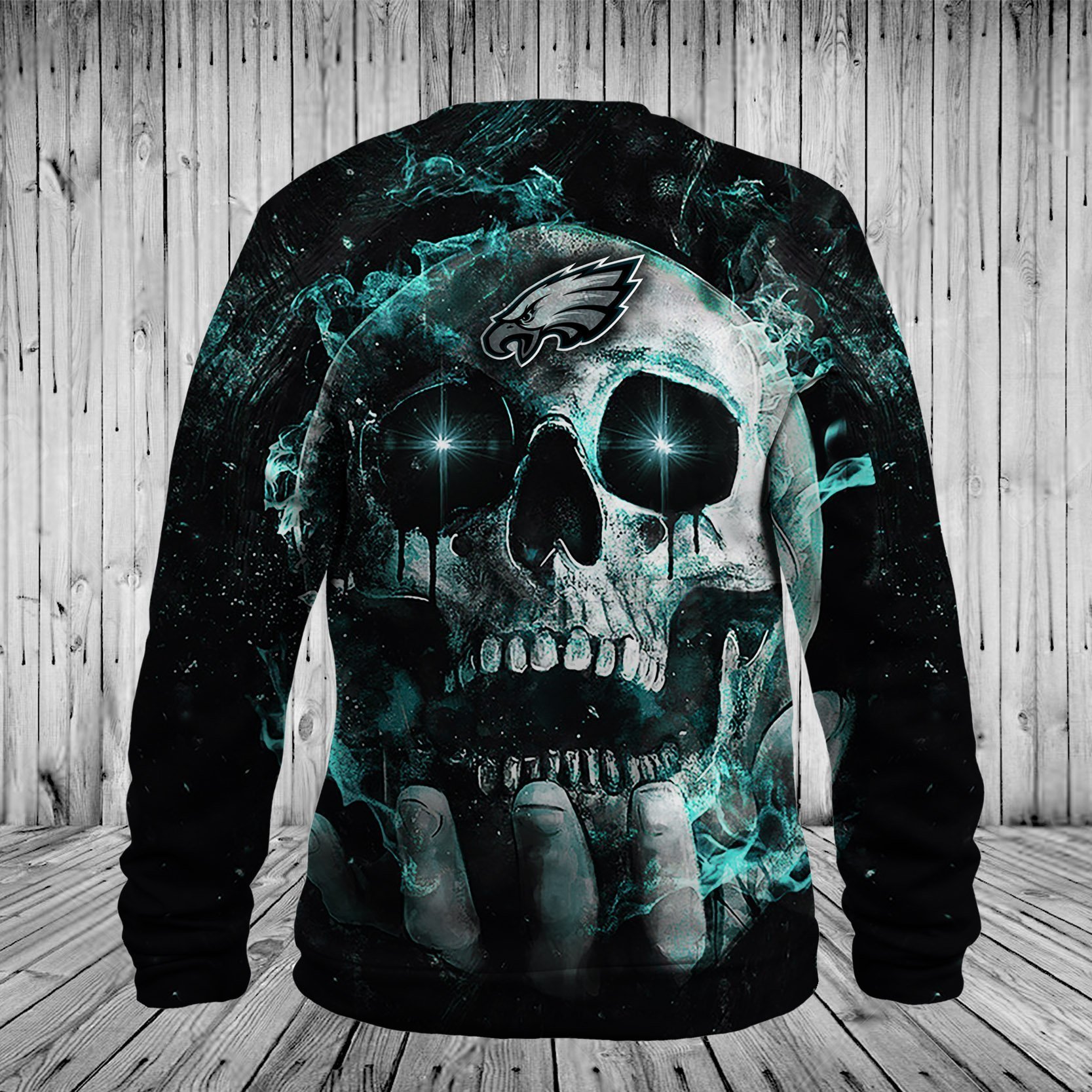 EAGLES HOODIE 3D SKULL 64