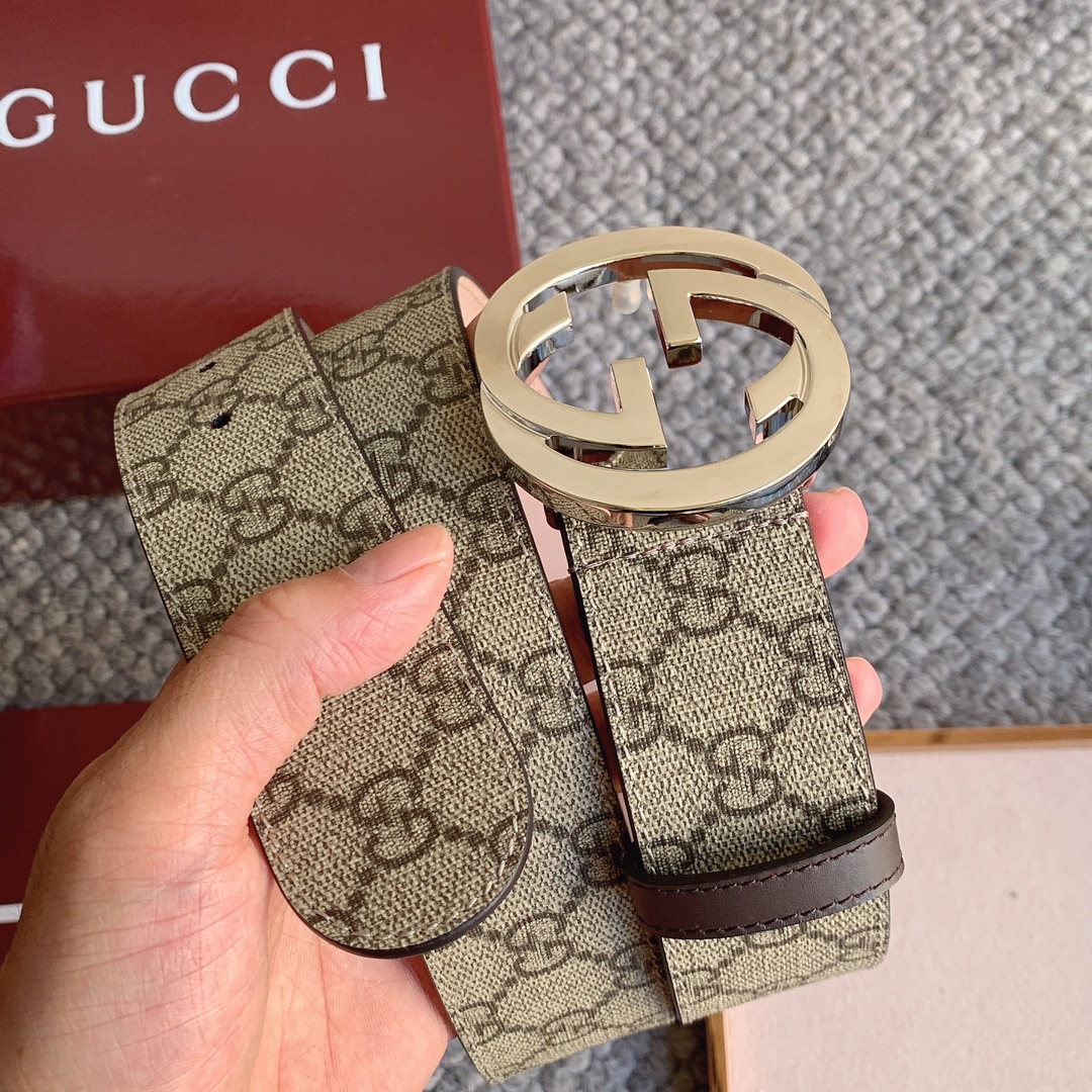 Gucci Marmont printed leather belt 4.0cm wide
