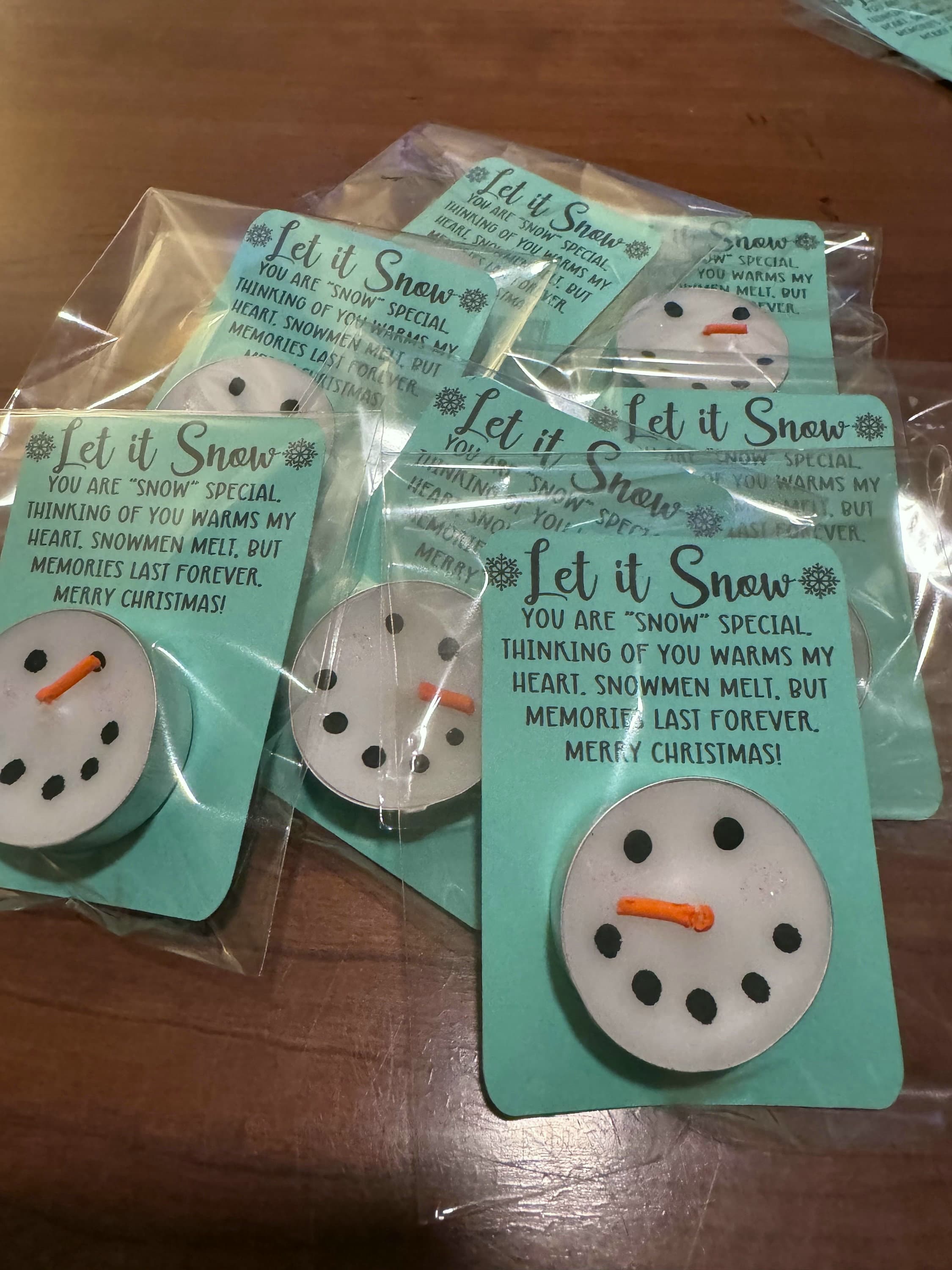 Snowmen tea light candles | christmas gift