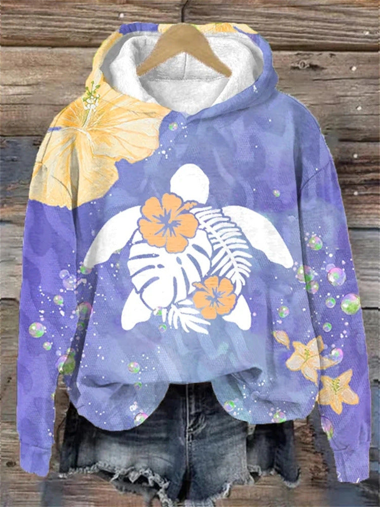Floral Print Pullover for a Stylish Look with Long Sleeves