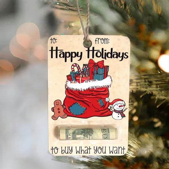 🎅💸Christmas Hot Sale 70% Off - Handcrafted Wooden Money Holders Gift